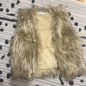 Baileys blossoms faux fur vest